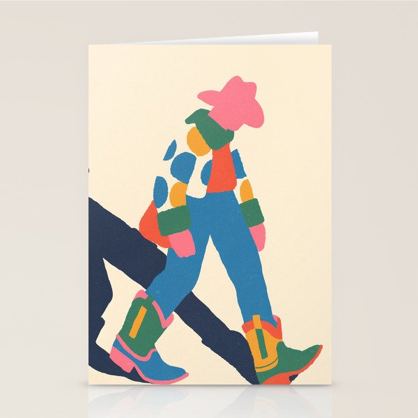 Color Block Cowboy Stroll Stationery Card Gallery Image 2