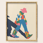 Color Block Cowboy Stroll Serving Tray Gallery Image 1