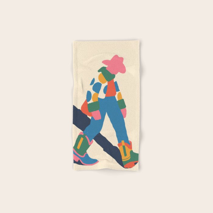 Color Block Cowboy Stroll Bath Towel Gallery Image 1