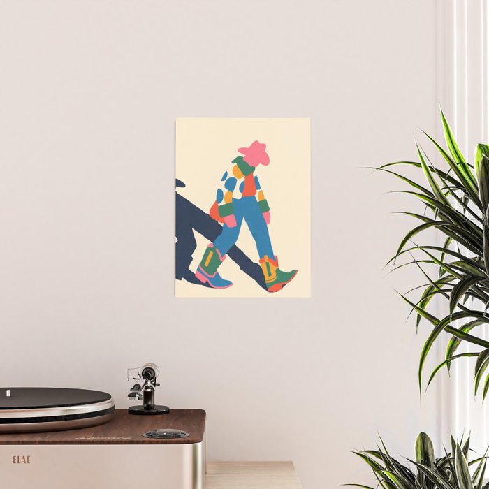 Color Block Cowboy Stroll Poster Gallery Image 2