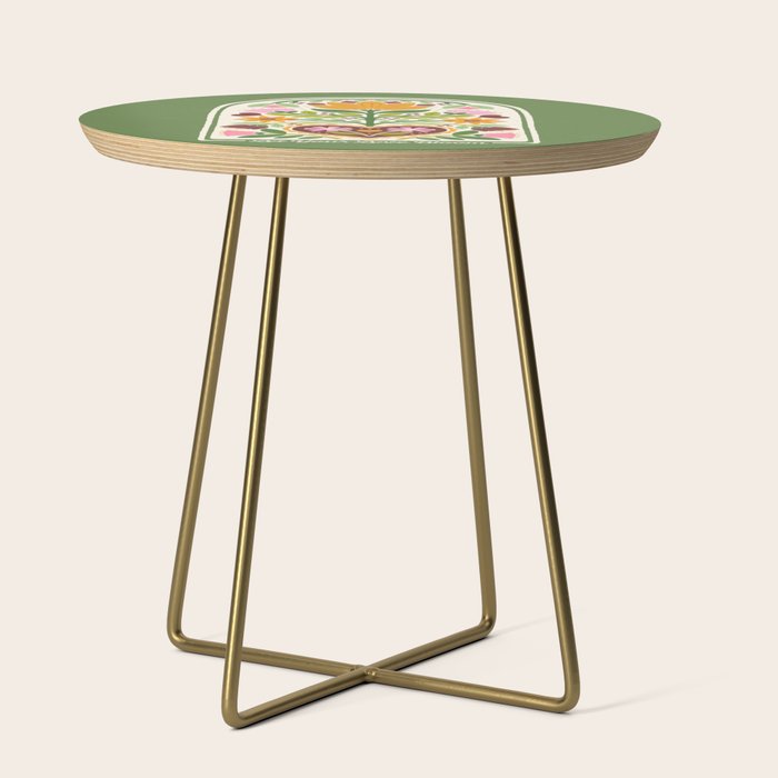 Let your Love Bloom Floral Folk Art Side Table Gallery Image 1