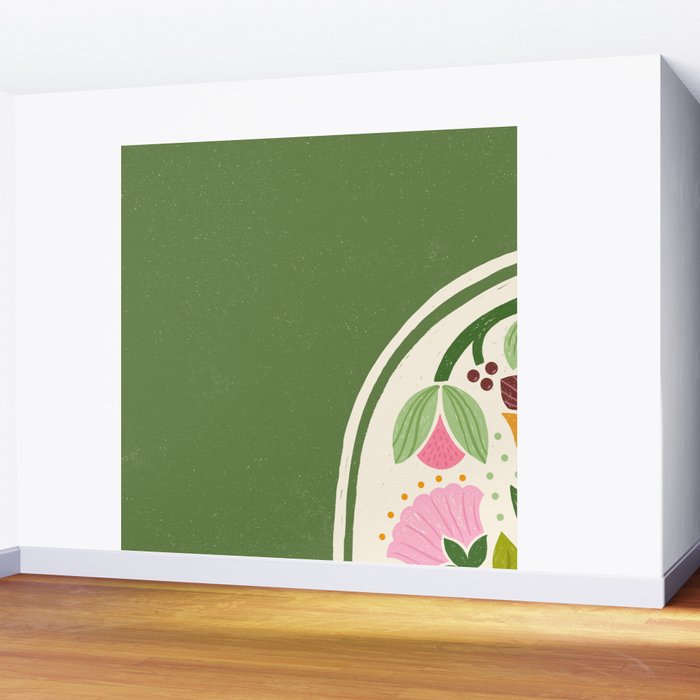 Let your Love Bloom Floral Folk Art Wall Mural Gallery Image 2