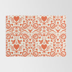 Folkart doves and deer occult pattern  Rug Gallery Image 2