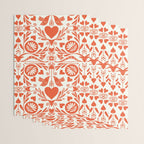 Folkart doves and deer occult pattern  Wrapping Paper Gallery Image 3