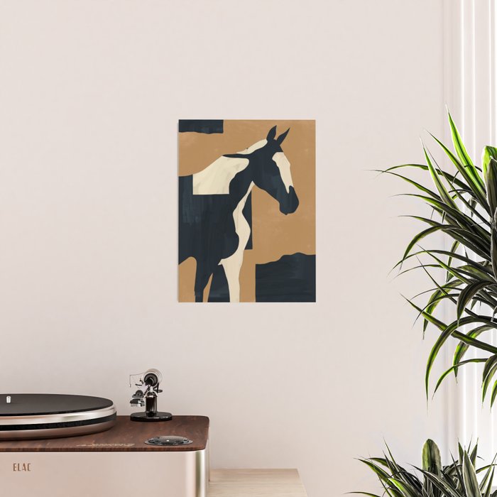 Abstract Minimal Horse 6 Poster Gallery Image 2
