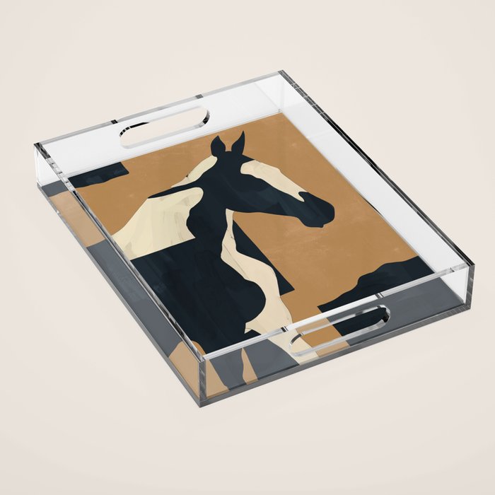 Abstract Minimal Horse 6 Acrylic Tray Gallery Image 1