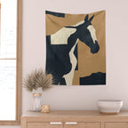 Abstract Minimal Horse 6 Wall Tapestry Gallery Image 2