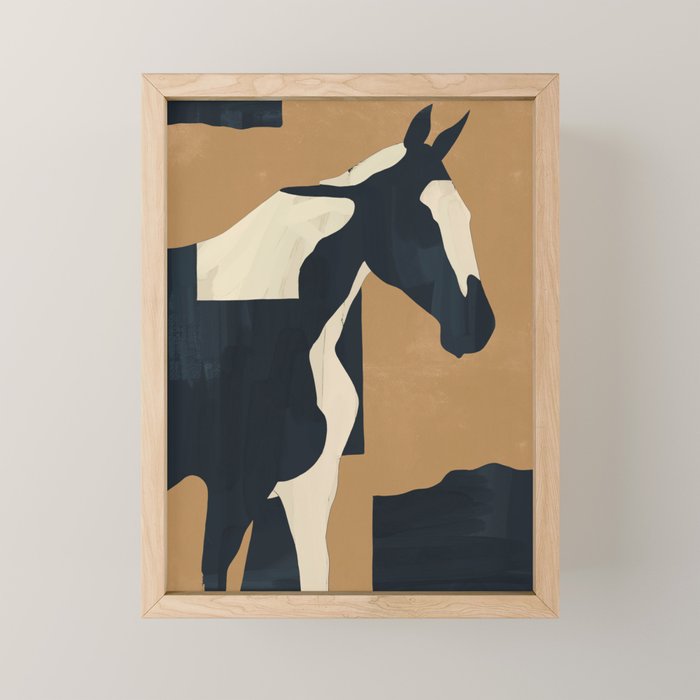 Abstract Minimal Horse 6 Mini Art Print Gallery Image 1