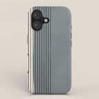 Gray Color Block Black Lines Minimal Artwork iPhone Case Gallery Image 1