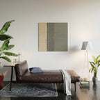 Gray Color Block Black Lines Minimal Artwork Wood Wall Art Gallery Image 2