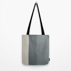 Gray Color Block Black Lines Minimal Artwork Tote Bag Gallery Image 2