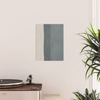 Gray Color Block Black Lines Minimal Artwork Poster Gallery Image 2