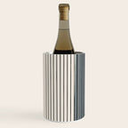 Gray Color Block Black Lines Minimal Artwork Wine Chiller Gallery Image 2
