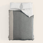 Gray Color Block Black Lines Minimal Artwork Comforter Gallery Image 6