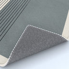 Gray Color Block Black Lines Minimal Artwork Rug Gallery Image 4