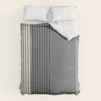 Gray Color Block Black Lines Minimal Artwork Duvet Cover Gallery Image 6