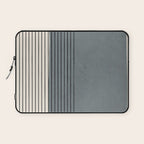 Gray Color Block Black Lines Minimal Artwork Laptop Sleeve Gallery Image 1