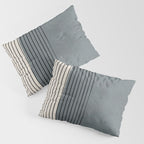 Gray Color Block Black Lines Minimal Artwork Pillow Sham Gallery Image 3
