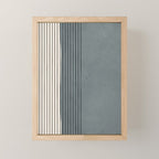 Gray Color Block Black Lines Minimal Artwork Mini Art Print Gallery Image 1