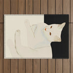 Minimal Abstract Art Cat 6 Outdoor Rug Gallery Image 1