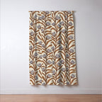 Bellflower Pattern / Brown, Ivory & Grey Window Curtain Gallery Image 3