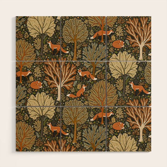 Woodland Fox Wood Wall Art Gallery Image 1