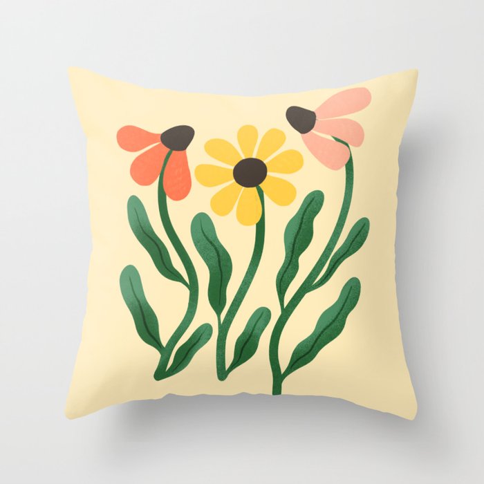 Brown Eyed Susans Flower Market Throw Pillow Gallery Image 6