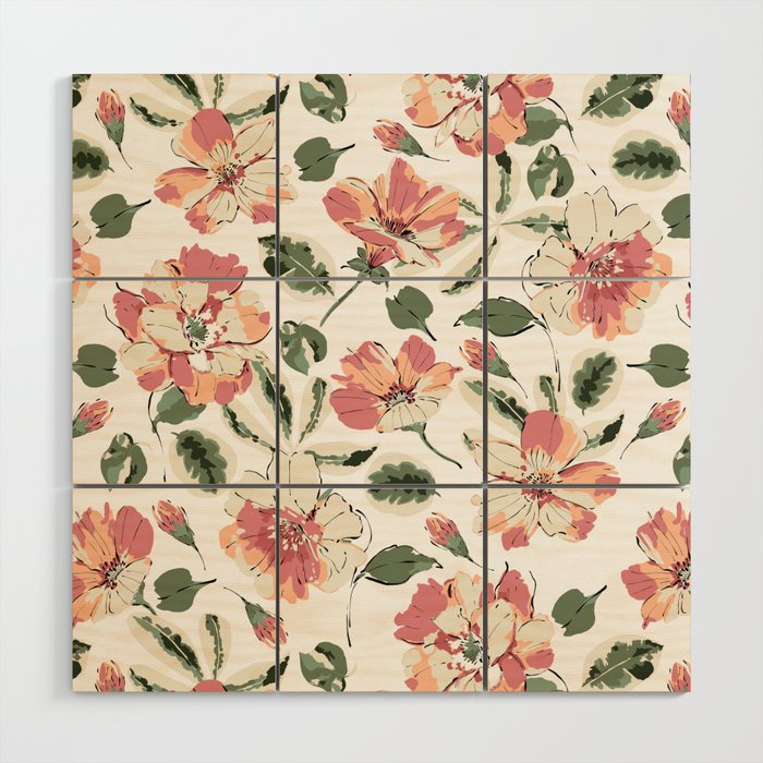 Modern tropical garden WGP Wood Wall Art Gallery Image 1
