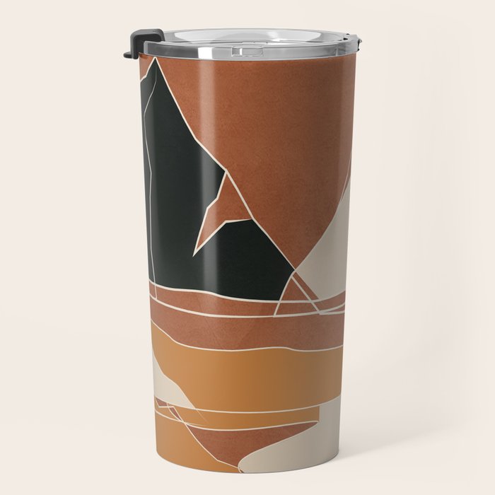 Minimal Abstract Art Landscape 03 Travel Mug Gallery Image 3