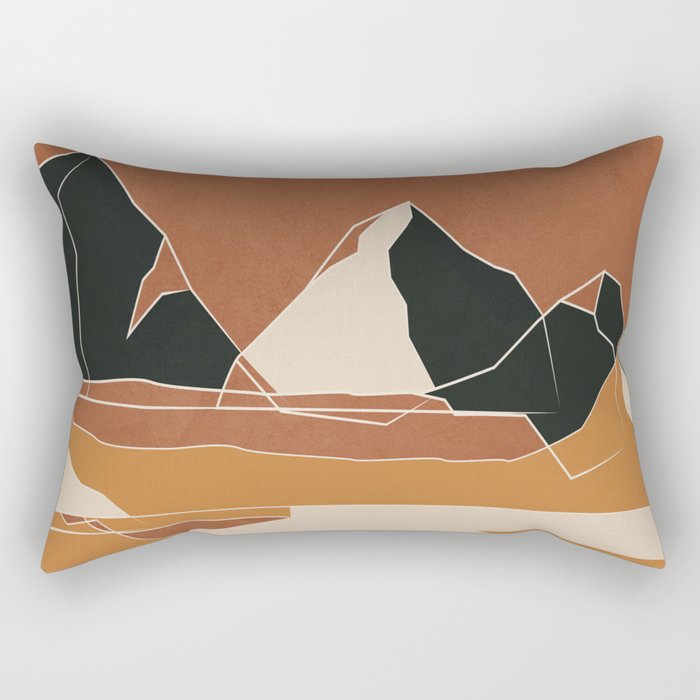 Minimal Abstract Art Landscape 03 Rectangular Pillow Gallery Image 2