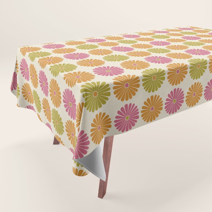 Retro Summer Daisies VIII Tablecloth Gallery Image 1