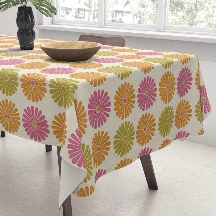 Retro Summer Daisies VIII Tablecloth Gallery Image 3