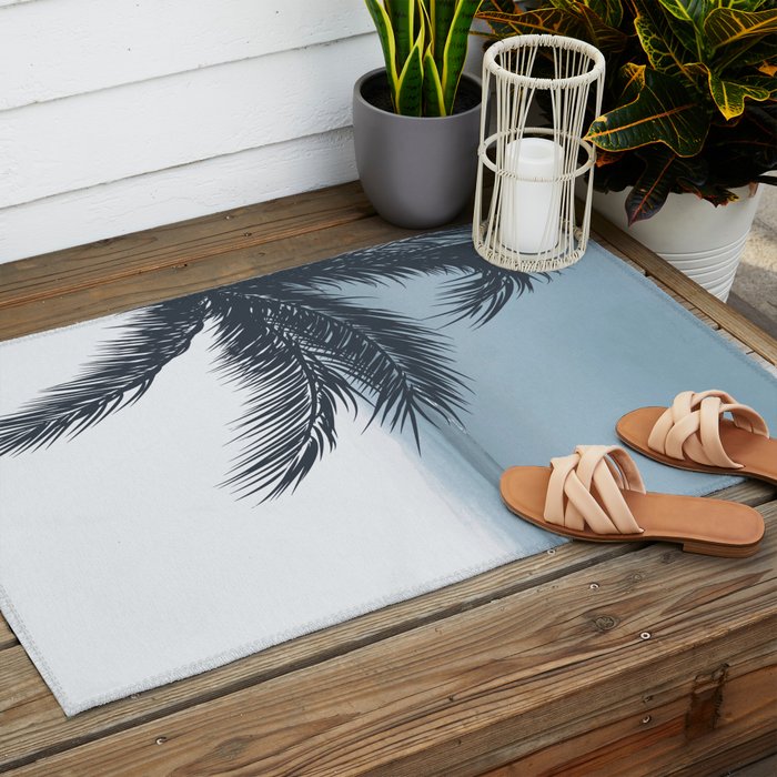 Palm and Ocean Outdoor Rug Gallery Image 2