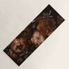 Victorian Grandeur Large Flowers Brown Yoga Mat Gallery Image 1