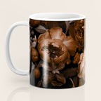 Victorian Grandeur Large Flowers Brown Coffee Mug Gallery Image 3