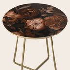Victorian Grandeur Large Flowers Brown Side Table Gallery Image 2