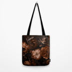 Victorian Grandeur Large Flowers Brown Tote Bag Gallery Image 2