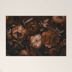 Victorian Grandeur Large Flowers Brown Welcome Mat Gallery Image 1