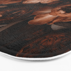 Victorian Grandeur Large Flowers Brown Bath Mat Gallery Image 3