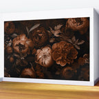 Victorian Grandeur Large Flowers Brown Wall Mural Gallery Image 2