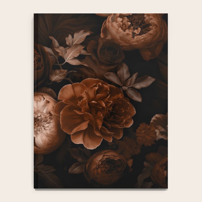 Victorian Grandeur Large Flowers Brown Notebook Gallery Image 4