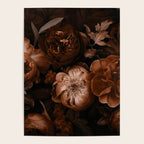 Victorian Grandeur Large Flowers Brown Poster Gallery Image 4