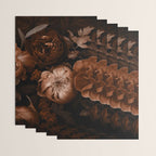 Victorian Grandeur Large Flowers Brown Wrapping Paper Gallery Image 3