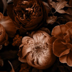 Victorian Grandeur Large Flowers Brown Coffee Mug Gallery Image 2