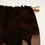 Victorian Grandeur Large Flowers Brown Window Curtain Gallery Image 2