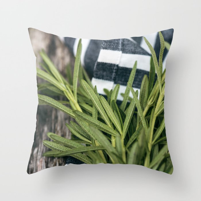 Rosemary Stripe Throw Pillow Gallery Image 1