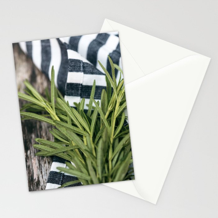 Rosemary Stripe Stationery Card Gallery Image 2