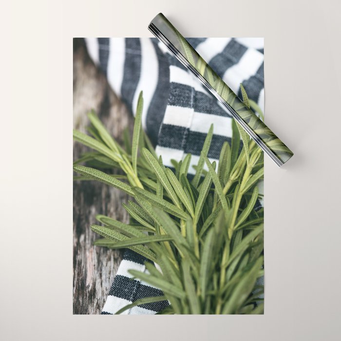 Rosemary Stripe Wrapping Paper Gallery Image 1