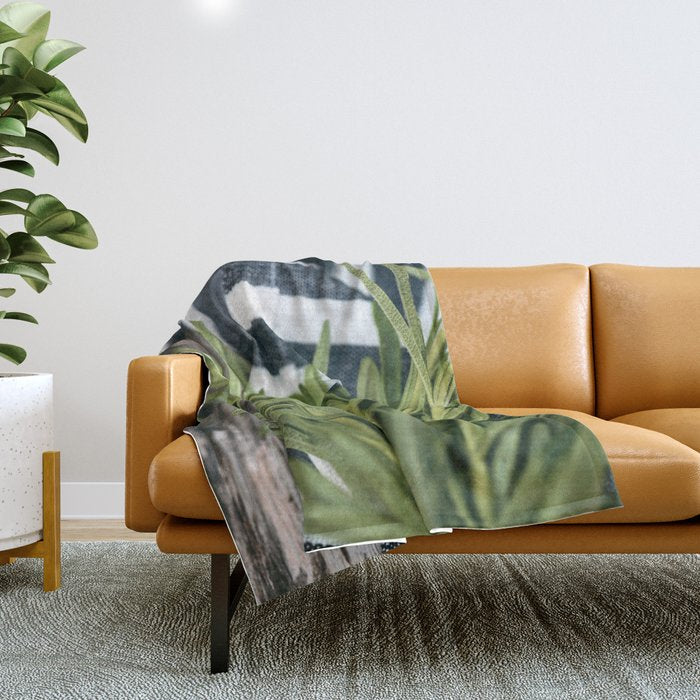 Rosemary Stripe Throw Blanket Gallery Image 1