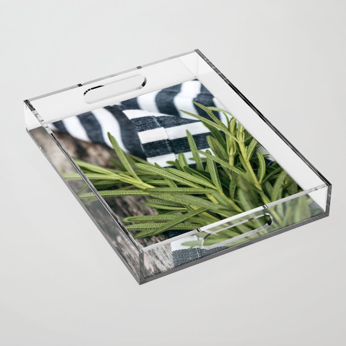 Rosemary Stripe Acrylic Tray Gallery Image 1